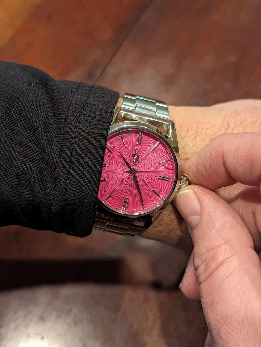 Pink Sunburst Watch - SNOODBANGER customs