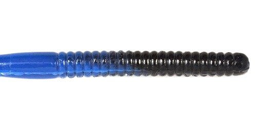 Ribbon Tail Worm 6" - Black / Blue Swirl - SNOODBANGER customs