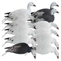 Rugged Series Full Body Snow and Blue Goose Touchdown Decoys 12-Pack - SNOODBANGER customs
