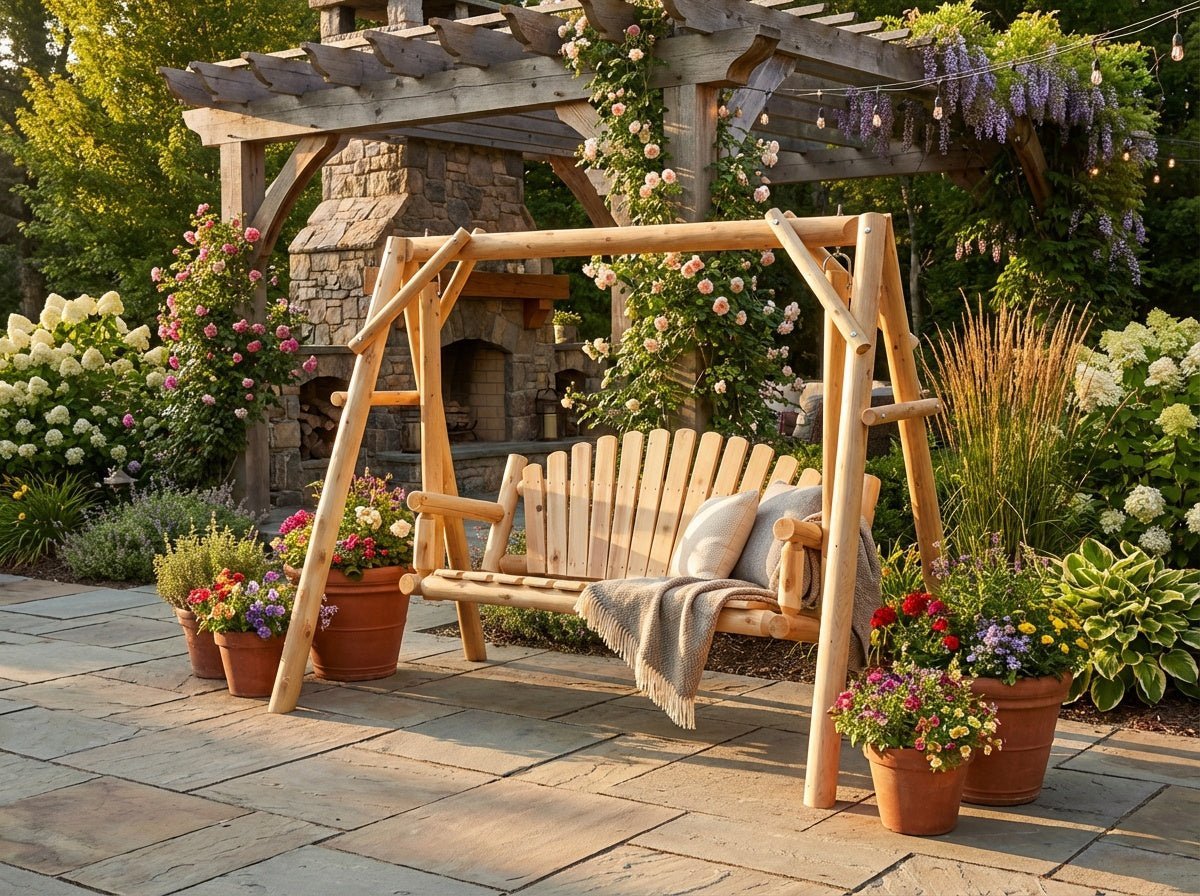 Rustic Log Swing Set - SNOODBANGER customs