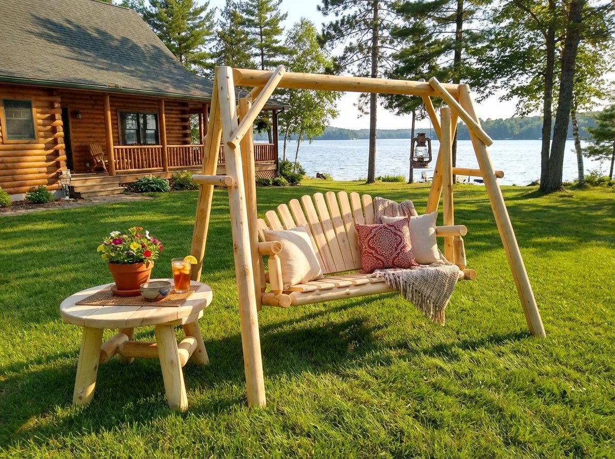 Rustic Log Swing Set - SNOODBANGER customs