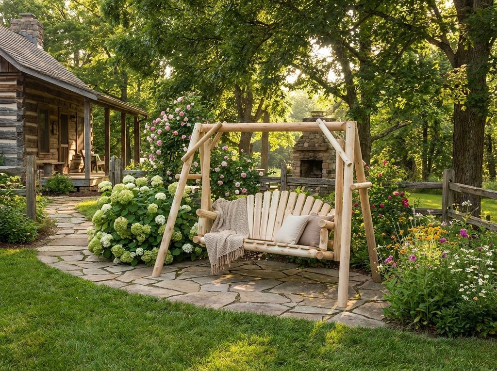 Rustic Log Swing Set - SNOODBANGER customs