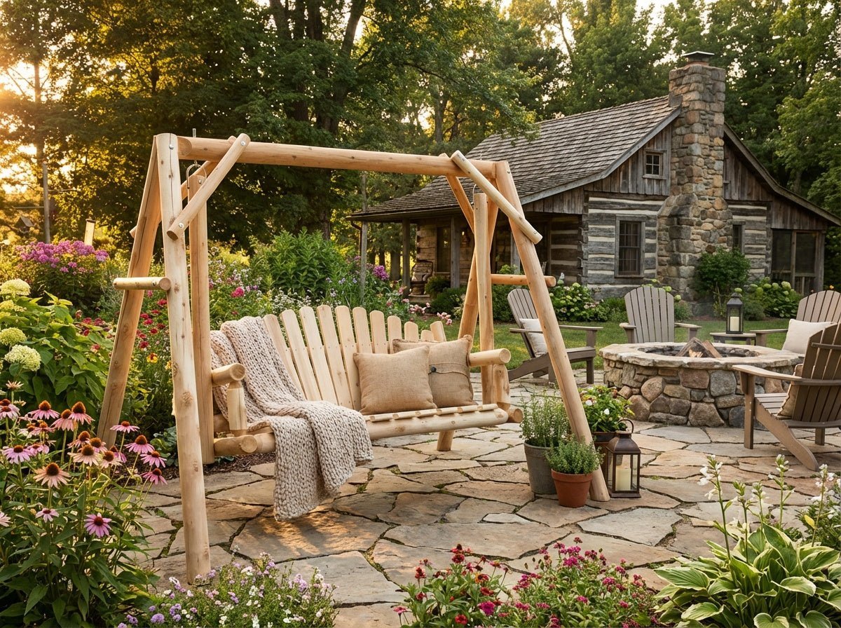 Rustic Log Swing Set - SNOODBANGER customs