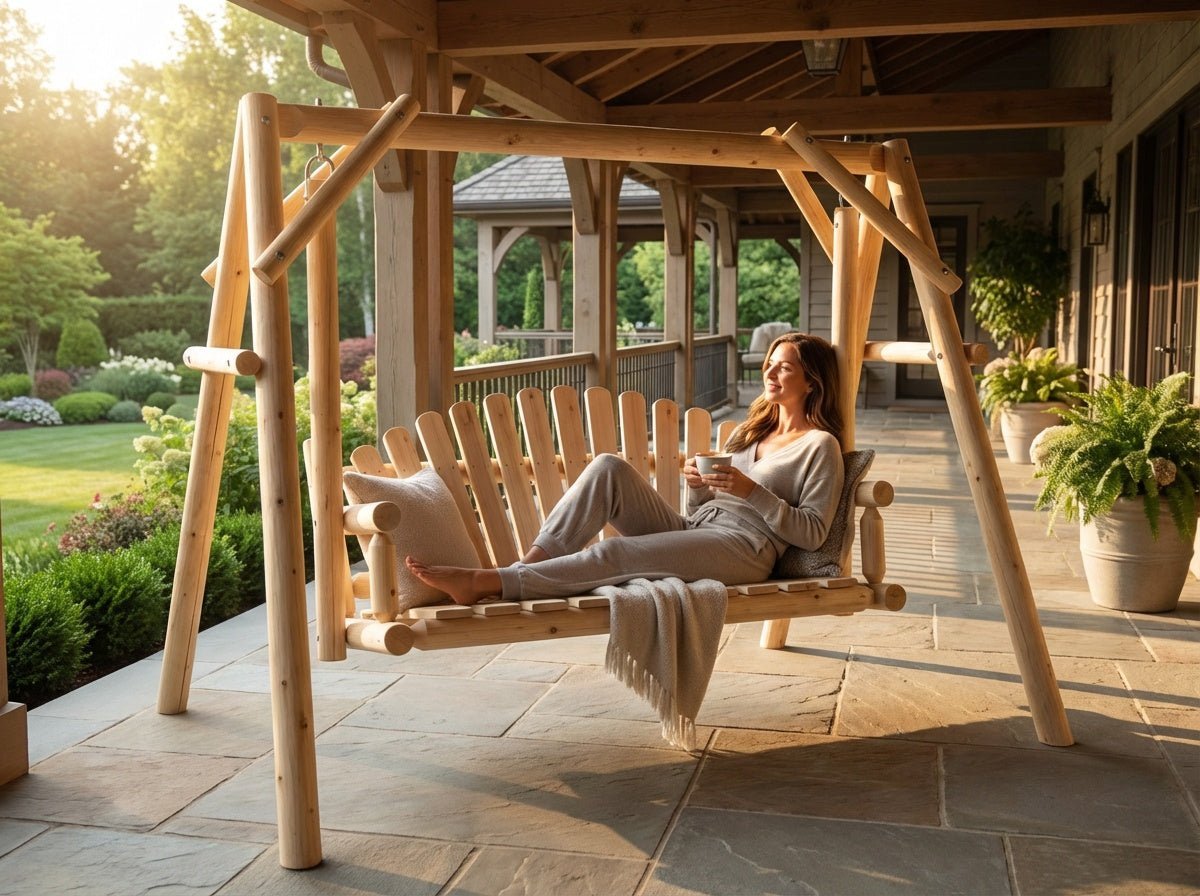 Rustic Log Swing Set - SNOODBANGER customs