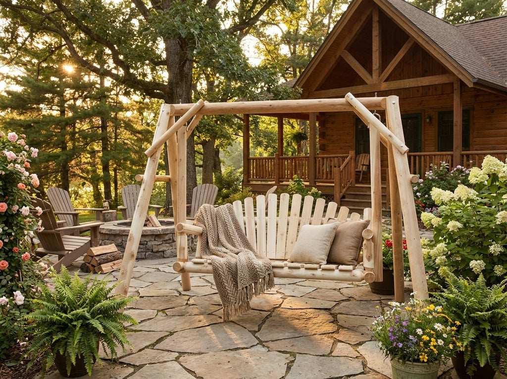 Rustic Log Swing Set - SNOODBANGER customs