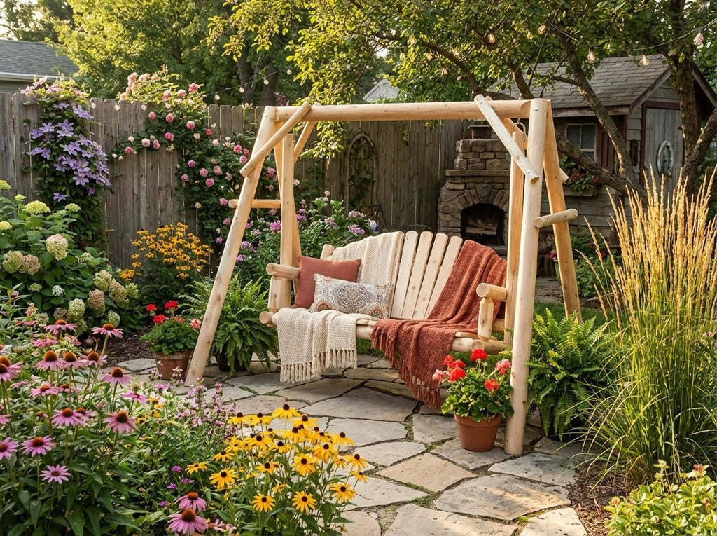 Rustic Log Swing Set - SNOODBANGER customs