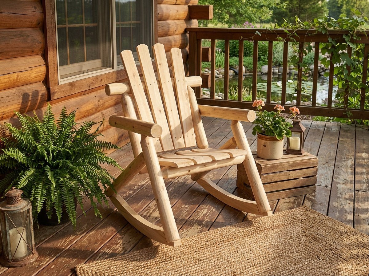 Rustic Outdoor Log Rocking Chair - SNOODBANGER customs