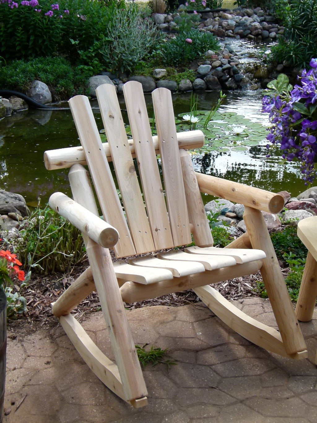 Rustic Outdoor Log Rocking Chair - SNOODBANGER customs