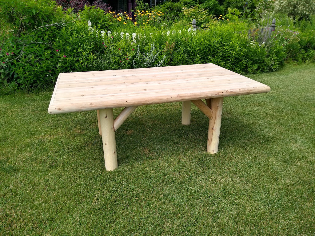 Rustic Outdoor Wooden Patio Table - SNOODBANGER customs