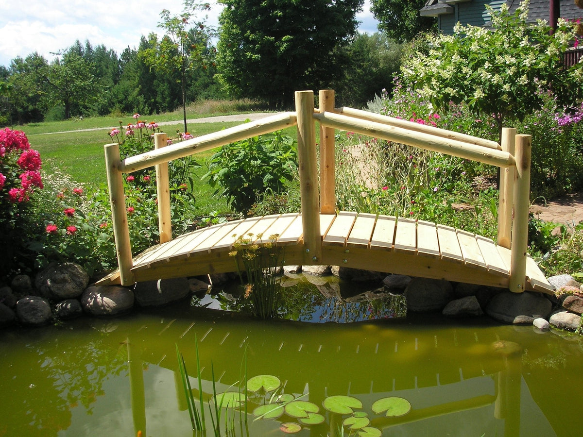 Rustic Wooden Garden Bridge - SNOODBANGER customs