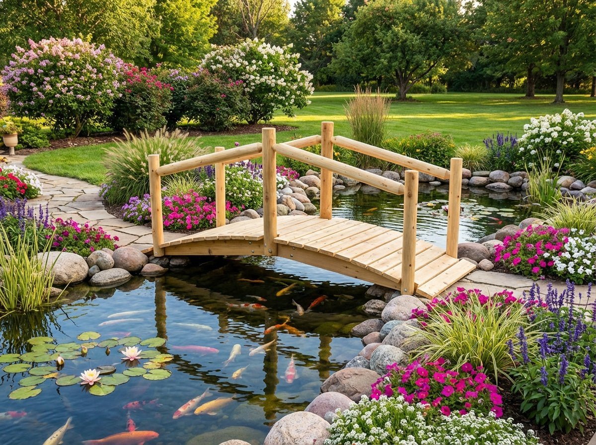 Rustic Wooden Garden Bridge - SNOODBANGER customs