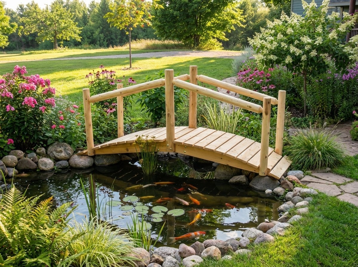 Rustic Wooden Garden Bridge - SNOODBANGER customs