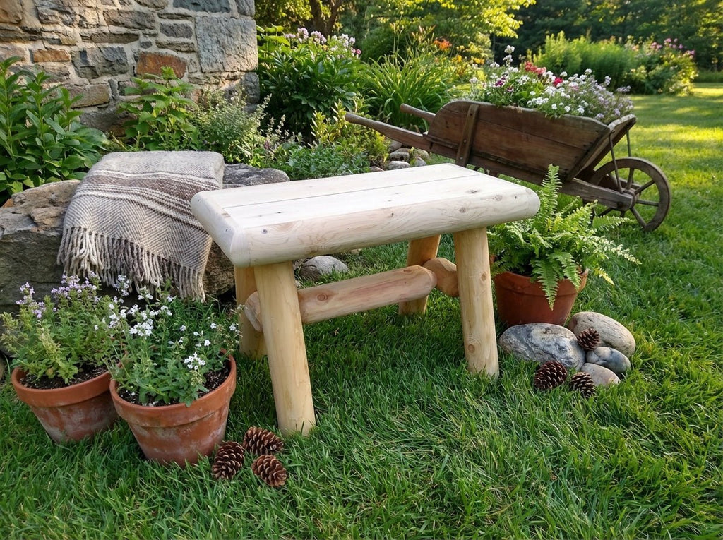 Rustic Wooden Outdoor Garden Bench - SNOODBANGER customs