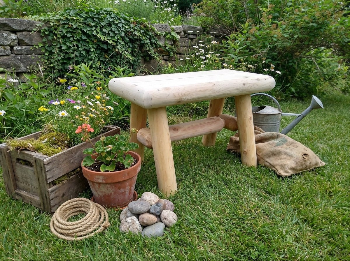 Rustic Wooden Outdoor Garden Bench - SNOODBANGER customs