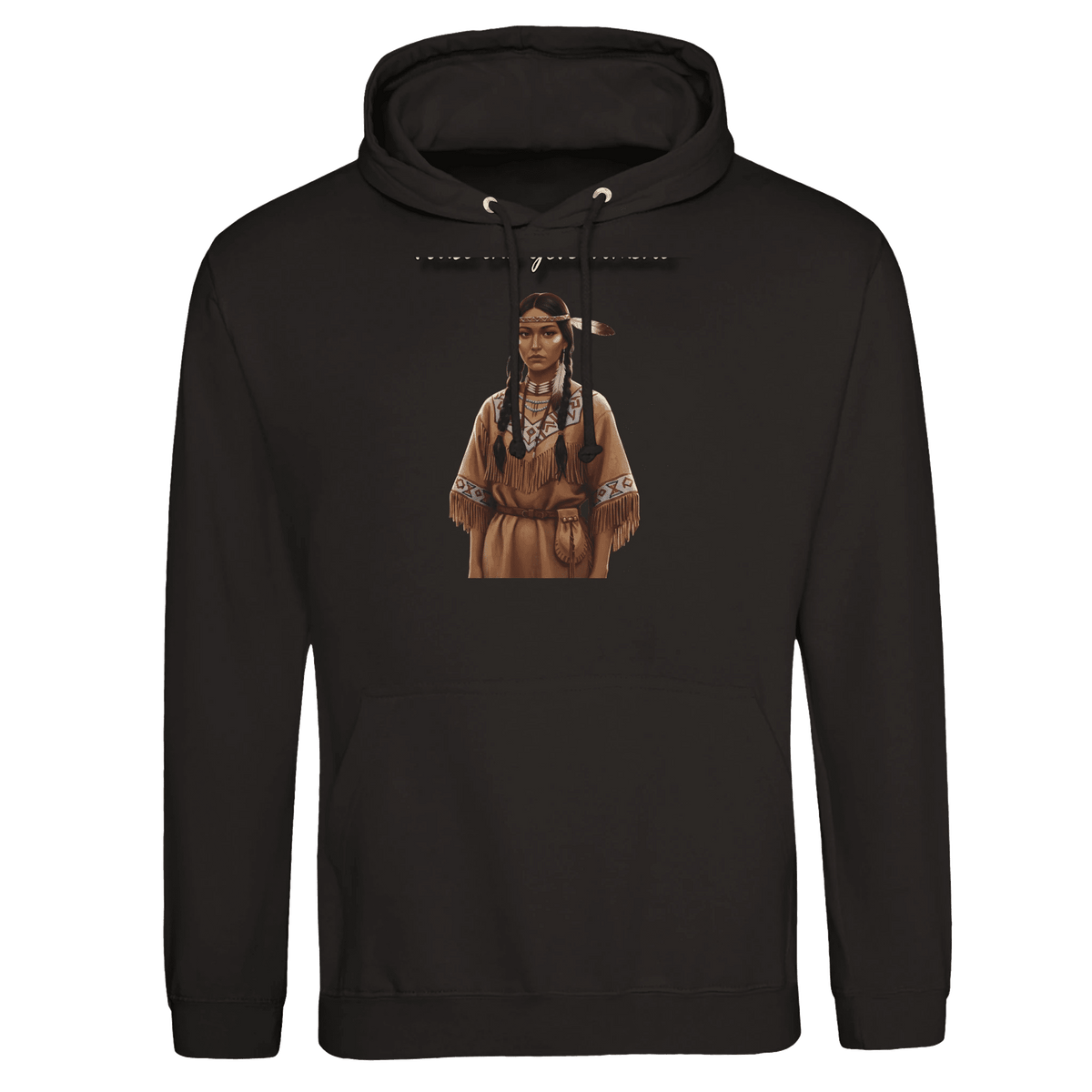 Sad Indian Woman Government Trust Graphic Hoodie - Unisex Premium Cotton Blend - SNOODBANGER customs