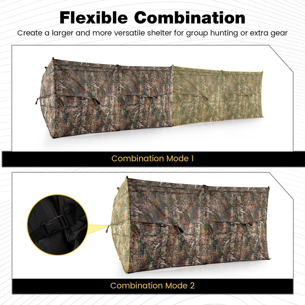 See-Through Hunting Blind Panel with Dog Door Pop up Waterflow Blind for 1-3 People - SNOODBANGER customs