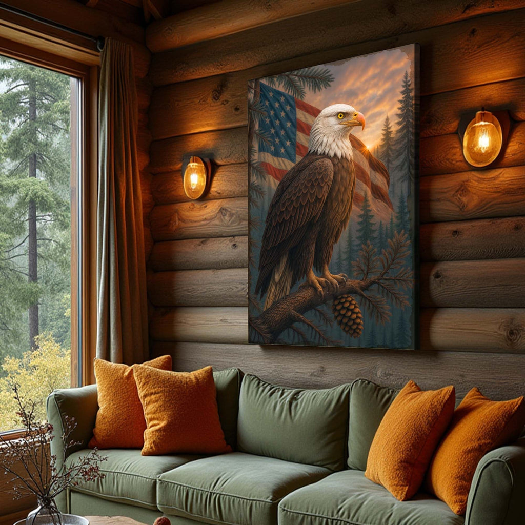 Sentinel of the Pines Eagle Wall Art - SNOODBANGER customs