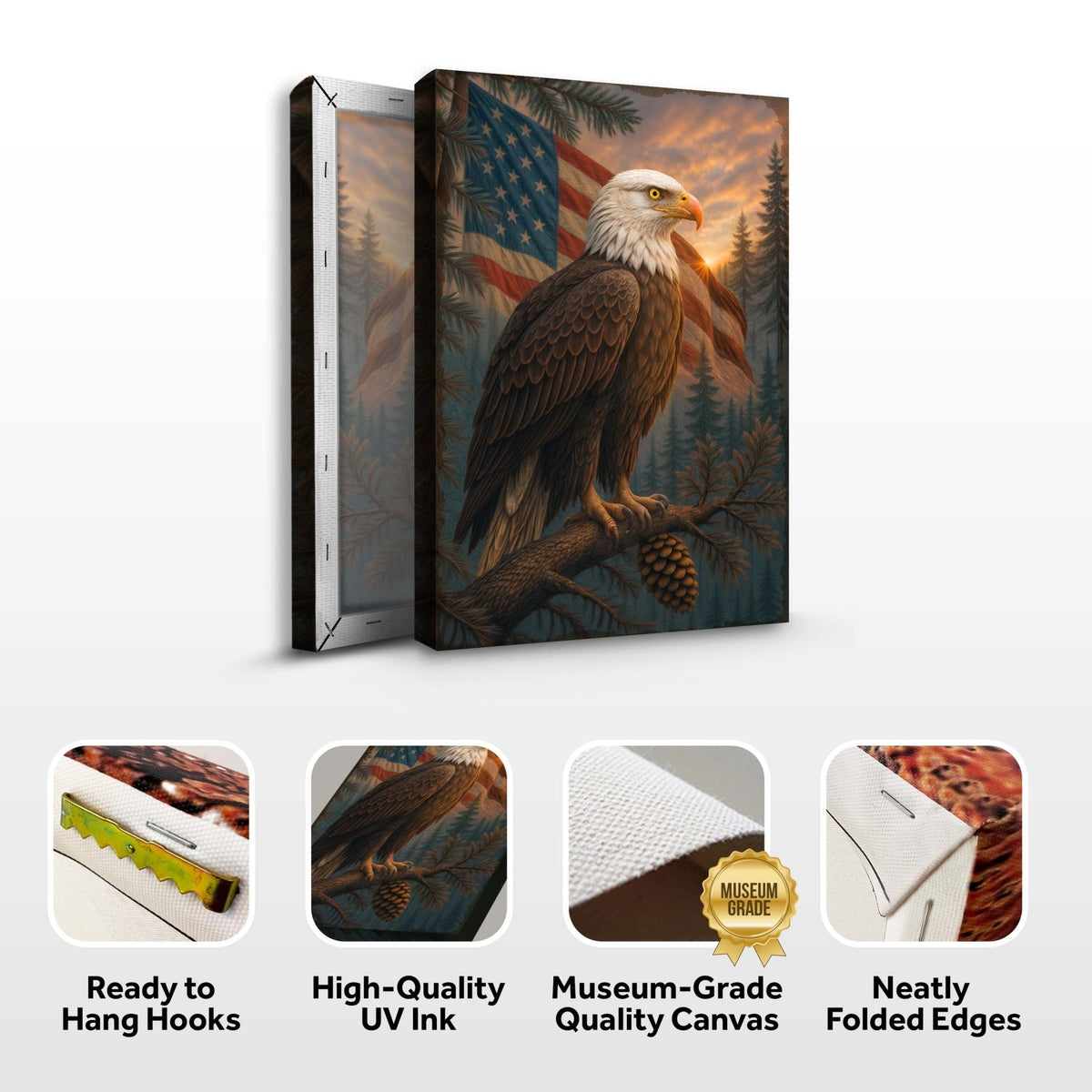 Sentinel of the Pines Eagle Wall Art - SNOODBANGER customs