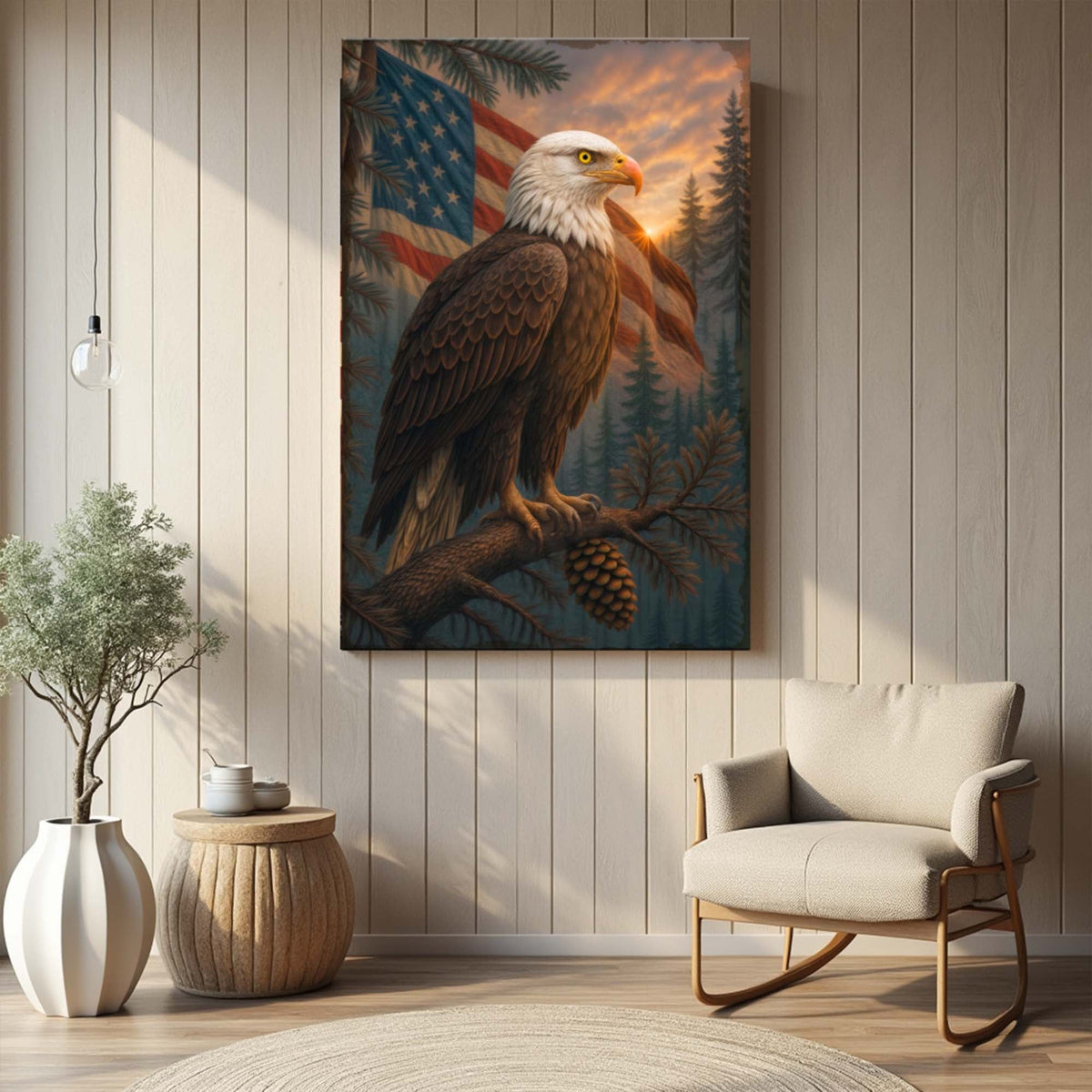 Sentinel of the Pines Eagle Wall Art - SNOODBANGER customs