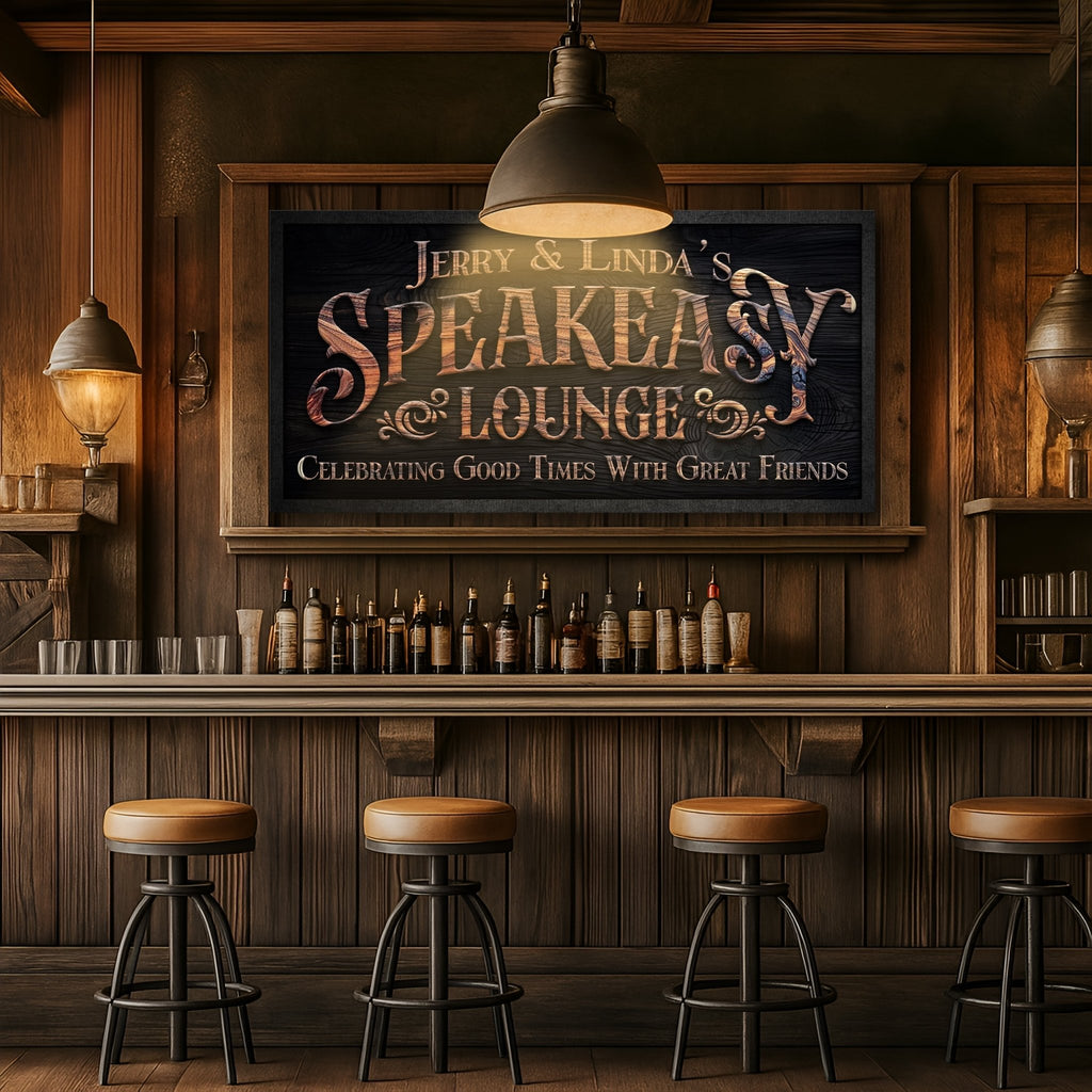 Speakeasy Lounge Wall Sign - SNOODBANGER customs