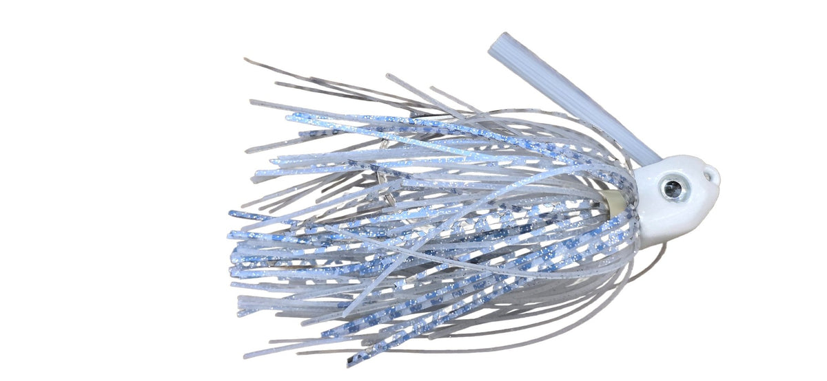 Swim Jig - Blue Satin Shad - SNOODBANGER customs