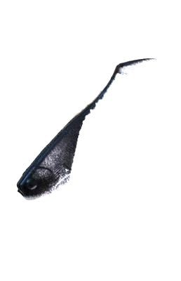 Swim Shad 2" - White Black - SNOODBANGER customs