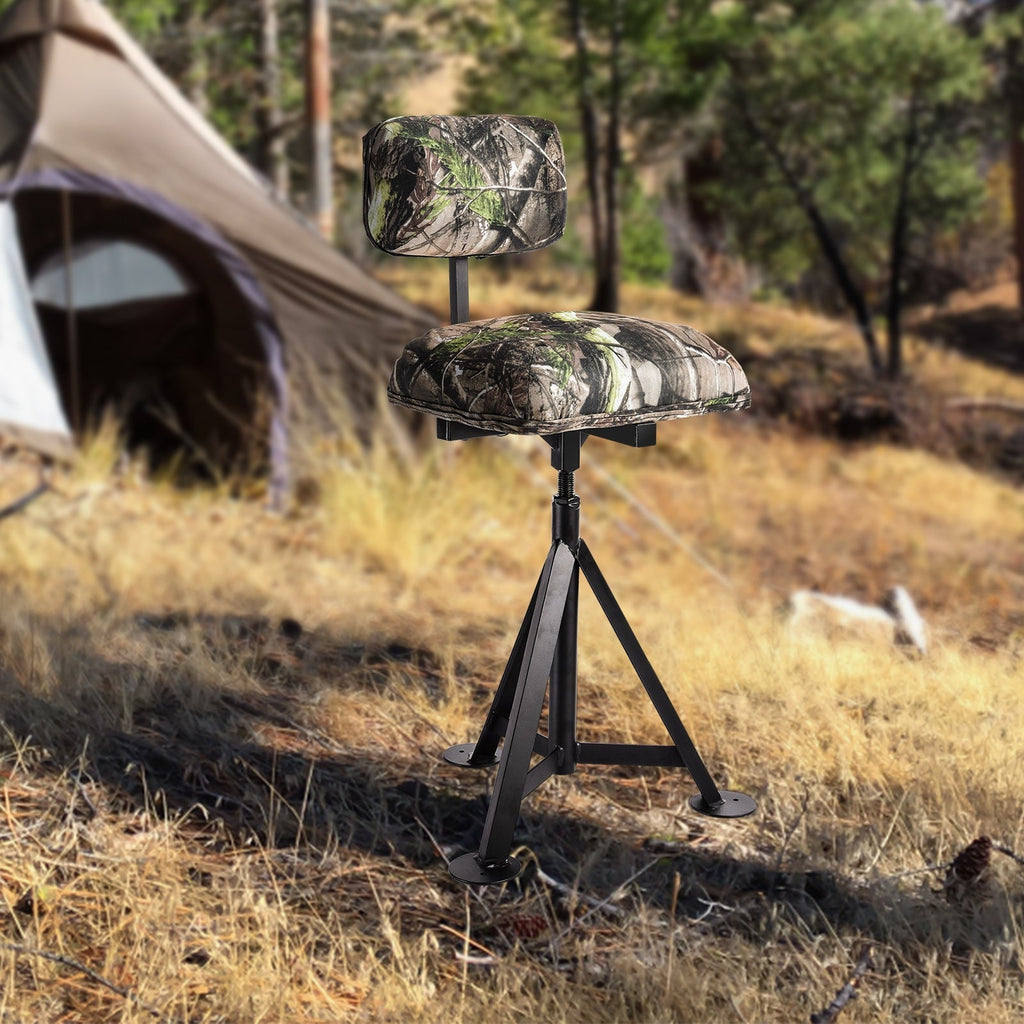 Swivel Hunting Chair Tripod Blind Stool with Detachable Backrest - SNOODBANGER customs