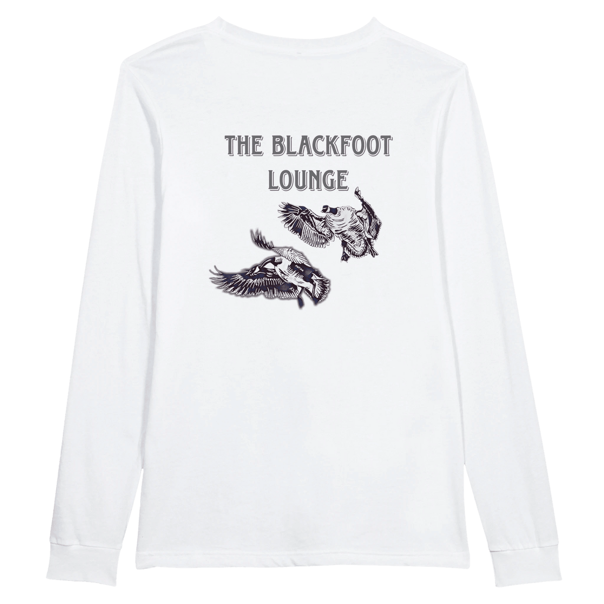 The blackfoot lounge Premium Unisex Longsleeve T-shirt White - SNOODBANGER customs