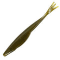 Triple Tail Jerk Shad - Green Pumpkin - SNOODBANGER customs