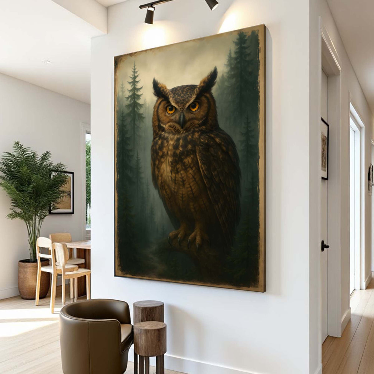 Watcher Of The Woods Owl Wall Art - SNOODBANGER customs