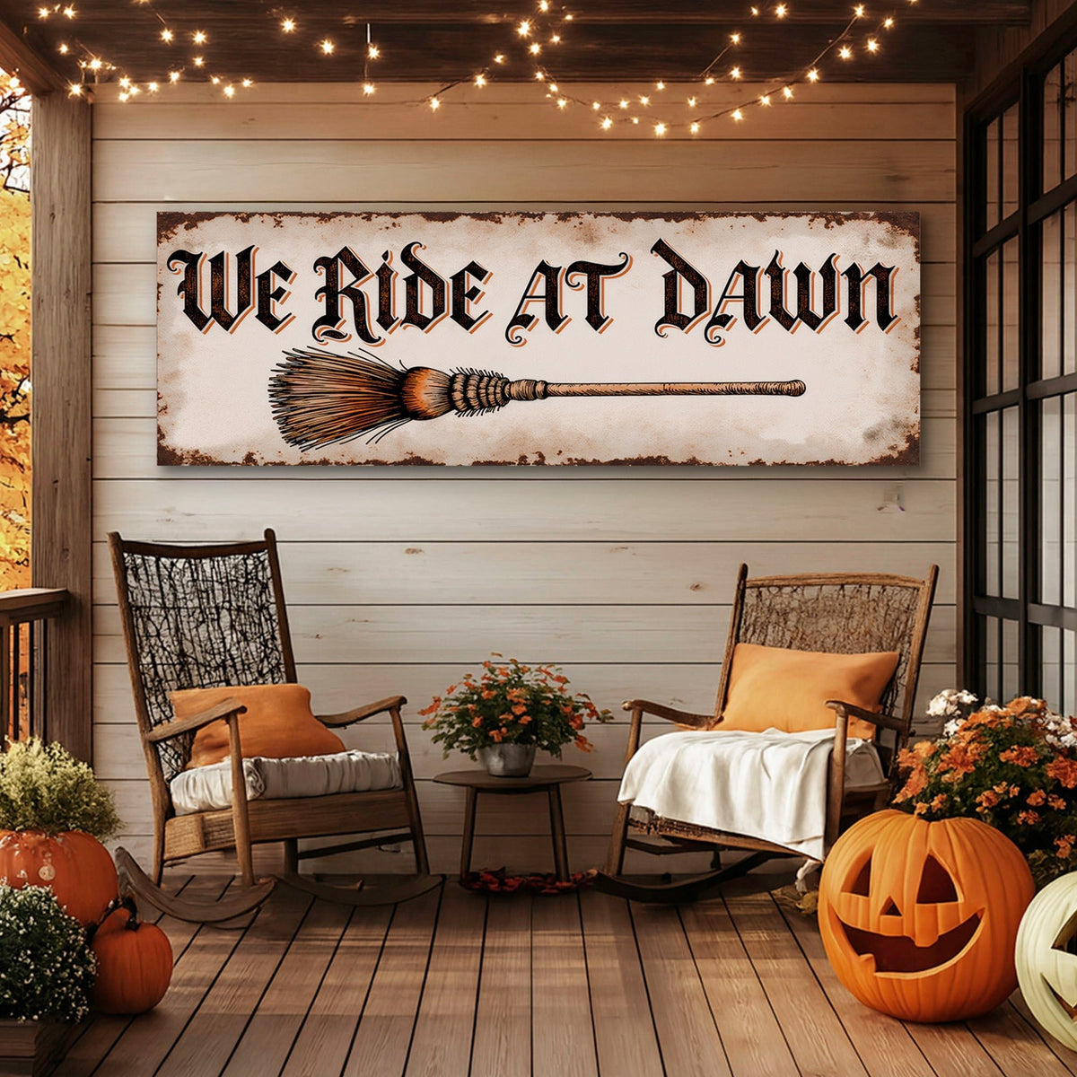 We Ride At Dawn Halloween Wall Sign - SNOODBANGER customs