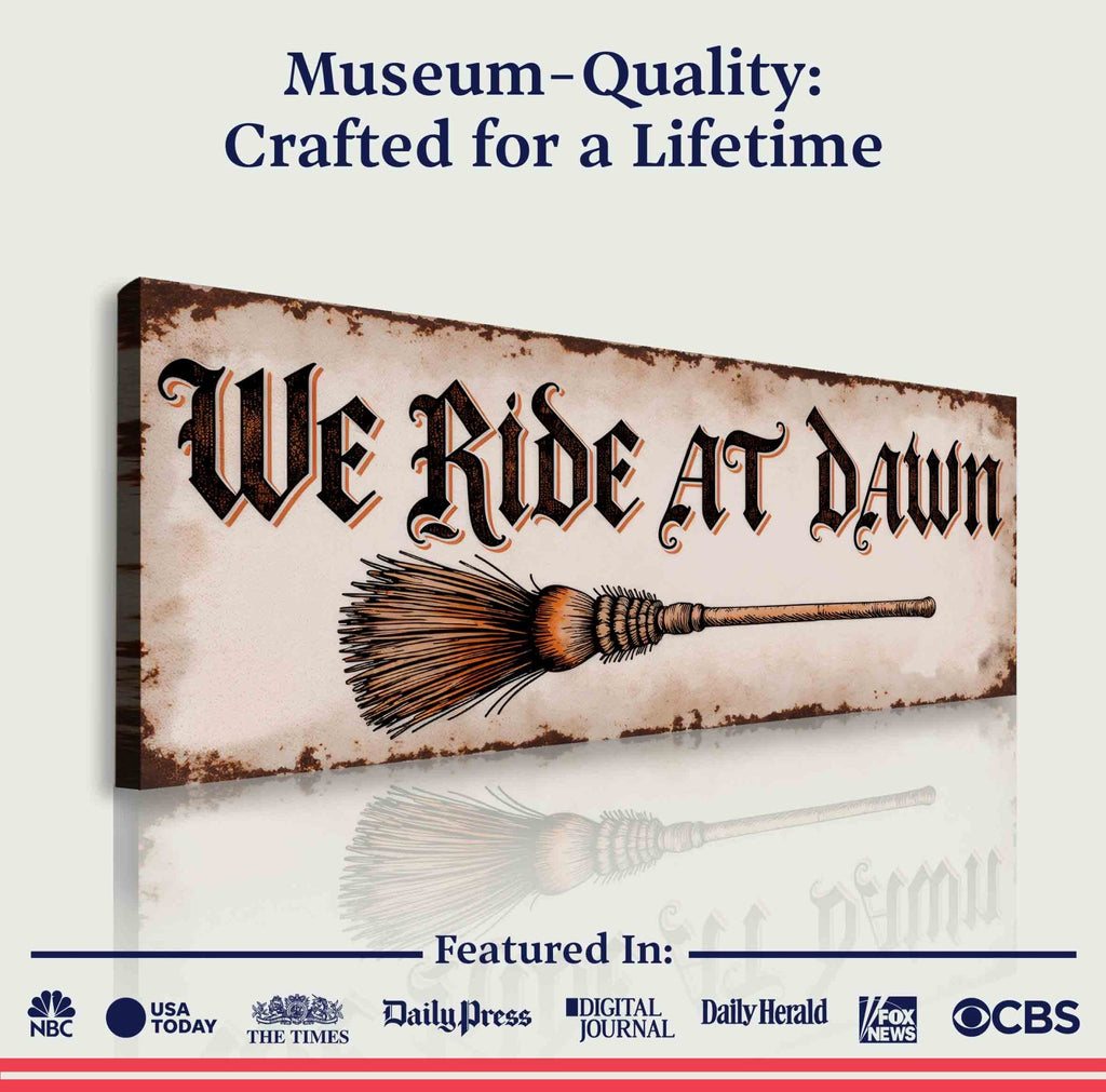We Ride At Dawn Halloween Wall Sign - SNOODBANGER customs