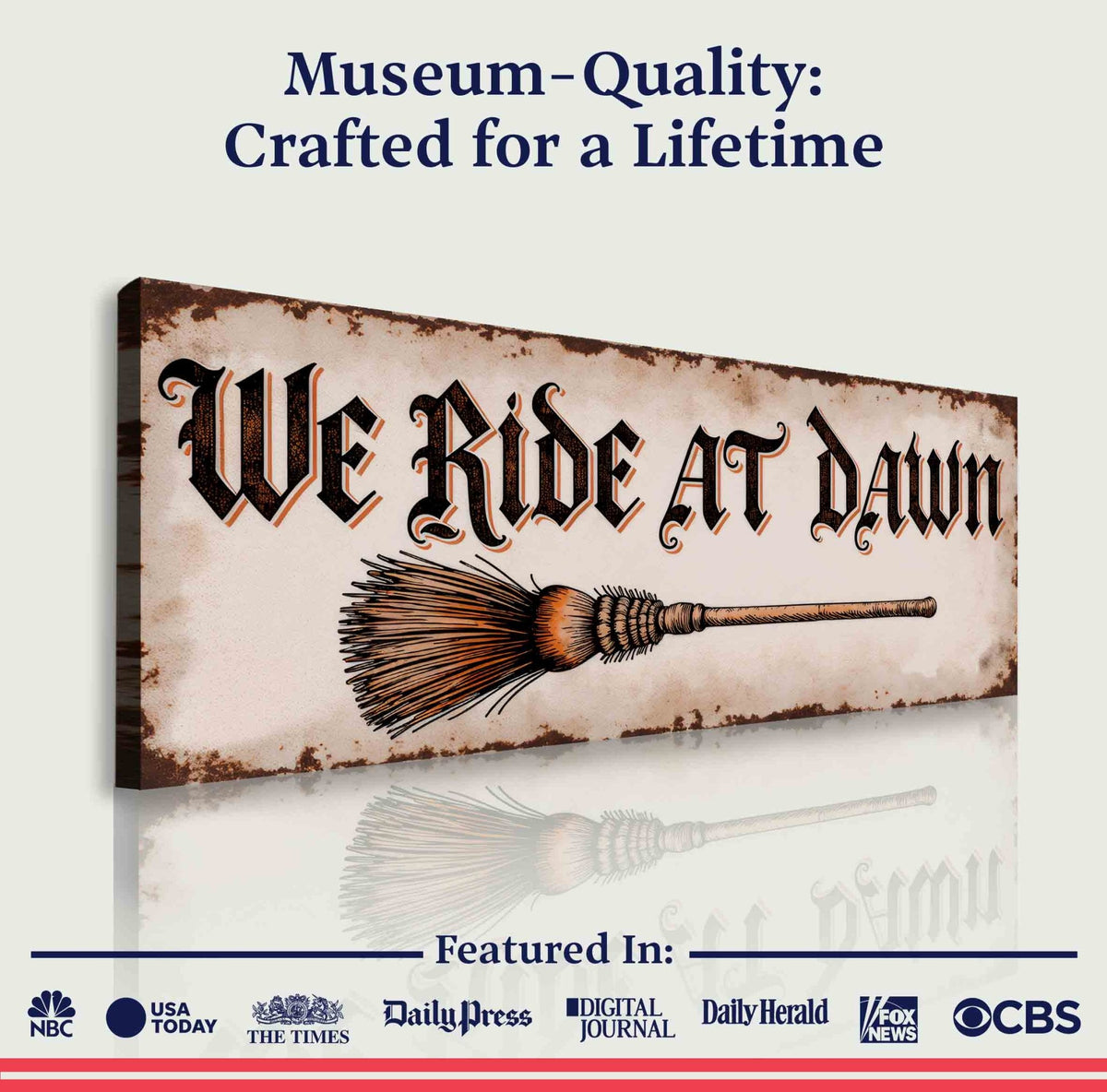 We Ride At Dawn Halloween Wall Sign - SNOODBANGER customs