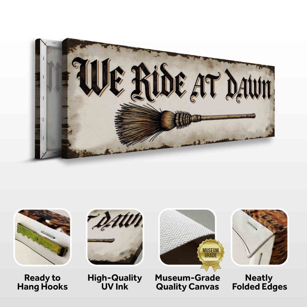 We Ride At Dawn Halloween Wall Sign - SNOODBANGER customs