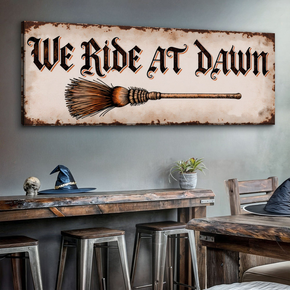 We Ride At Dawn Halloween Wall Sign - SNOODBANGER customs