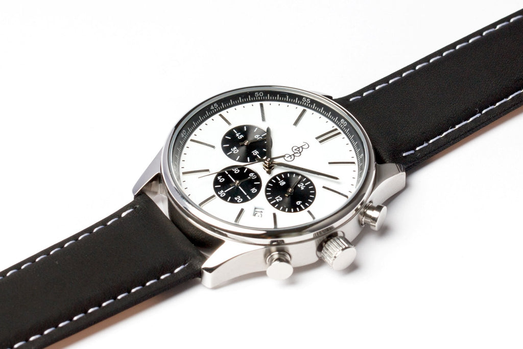 White and Black Chronograph - SNOODBANGER customs