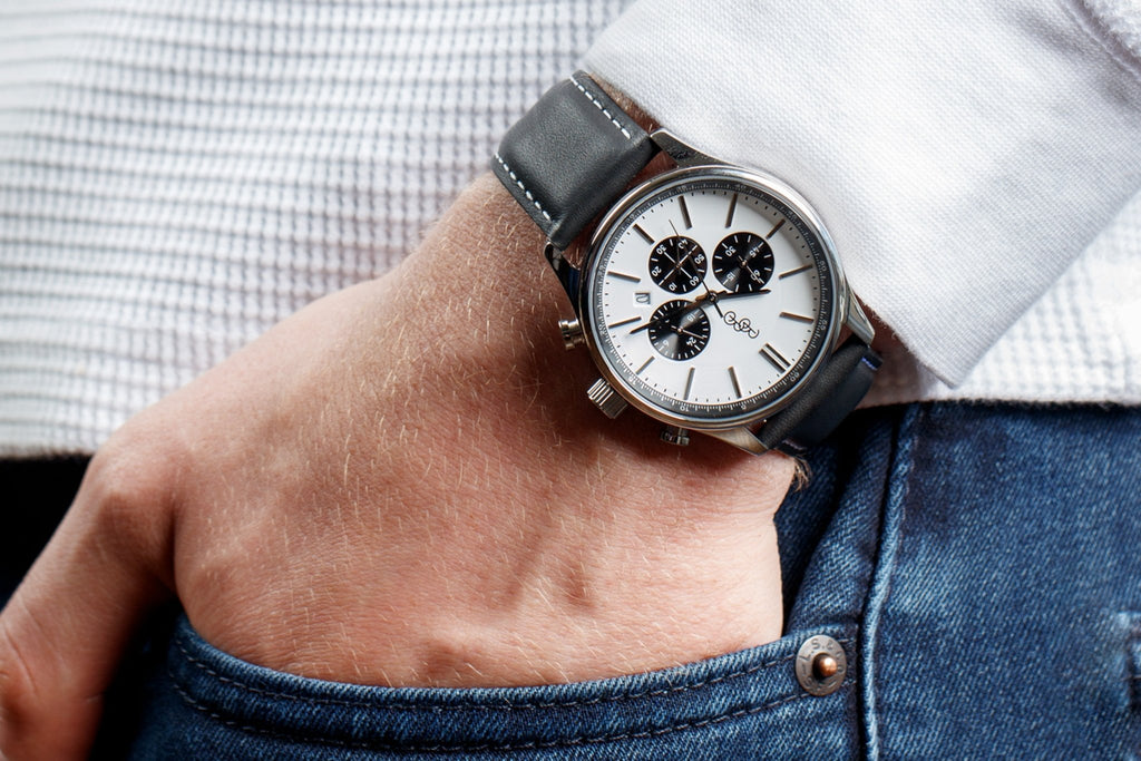 White and Black Chronograph - SNOODBANGER customs