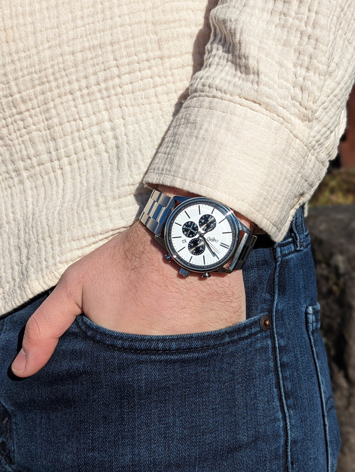 White and Black Chronograph - SNOODBANGER customs