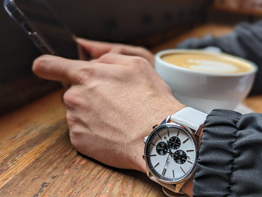 White and Black Chronograph - SNOODBANGER customs
