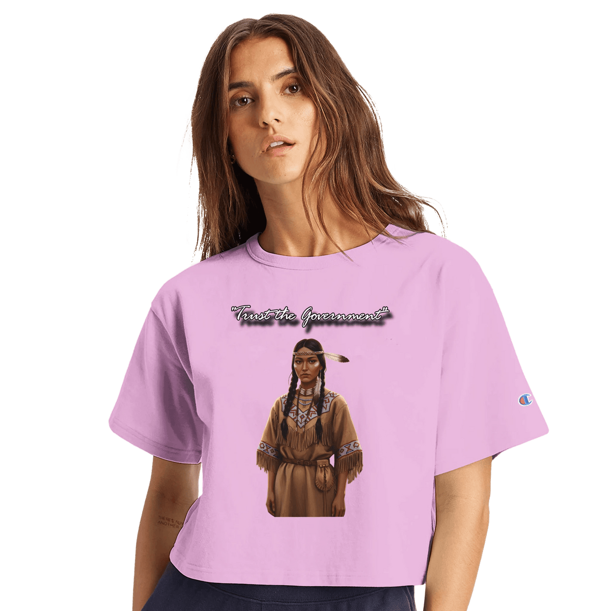 Women's Cropped Heritage Crewneck T-Shirt | Champion T453W - SNOODBANGER customs