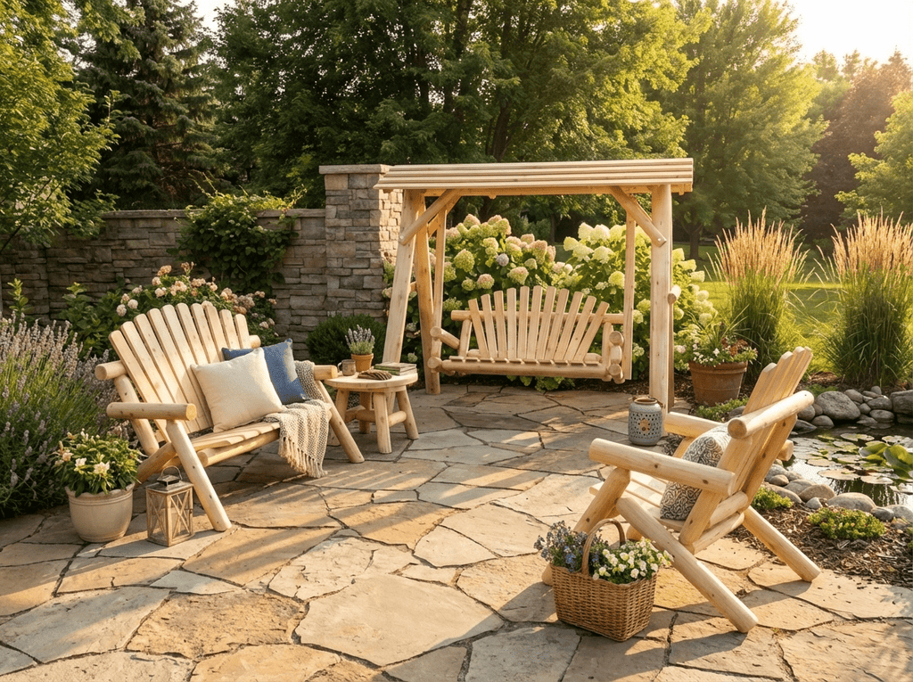 Wooden Porch Swing with Canopy - SNOODBANGER customs