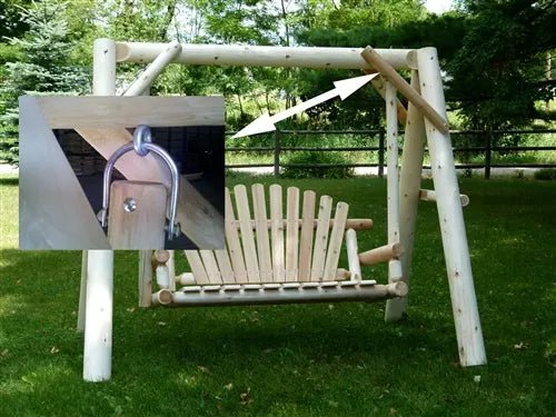Wooden Porch Swing with Canopy - SNOODBANGER customs