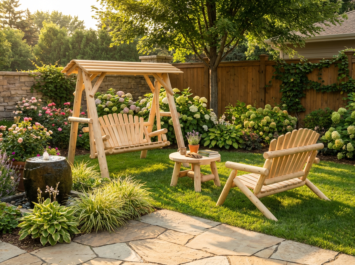 Wooden Porch Swing with Canopy - SNOODBANGER customs