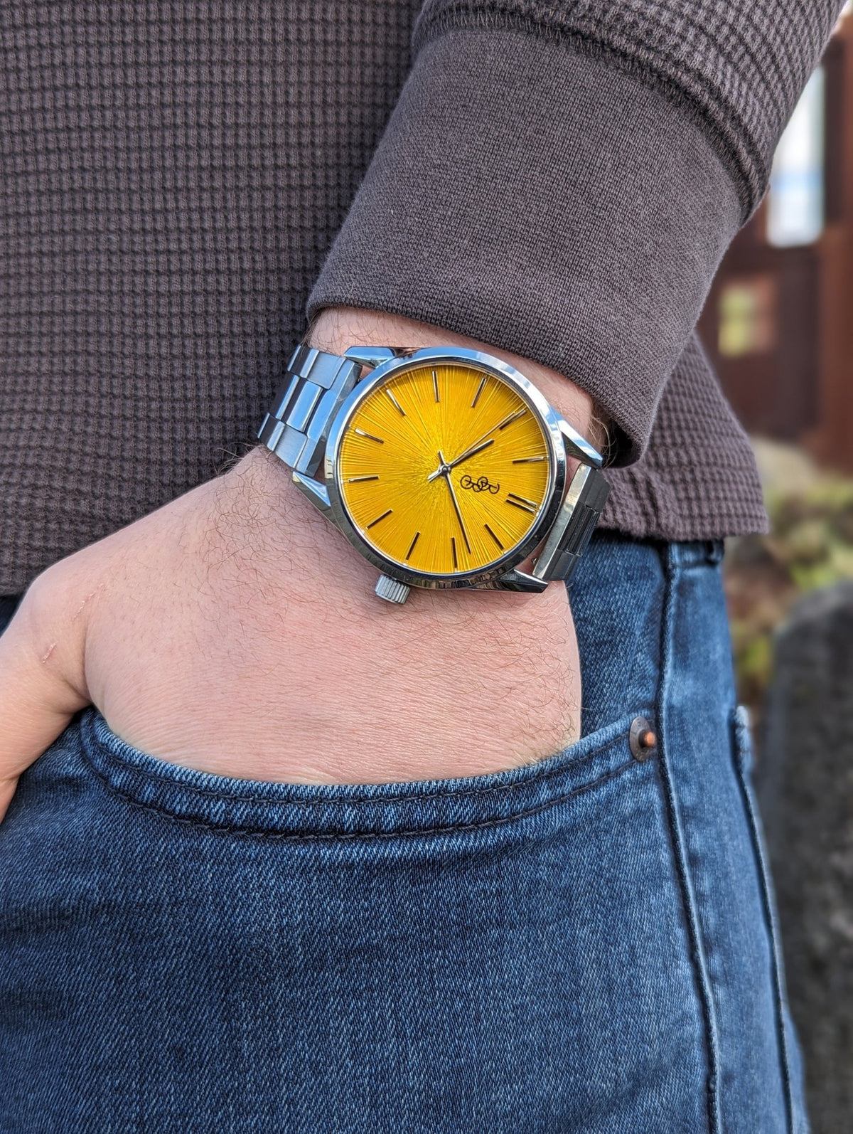 Yellow Sunburst Watch - SNOODBANGER customs