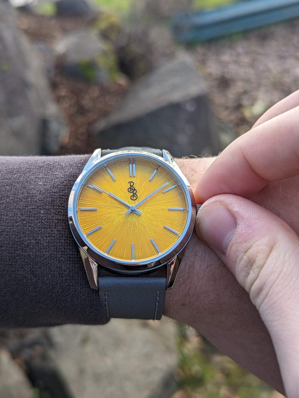 Yellow Sunburst Watch - SNOODBANGER customs
