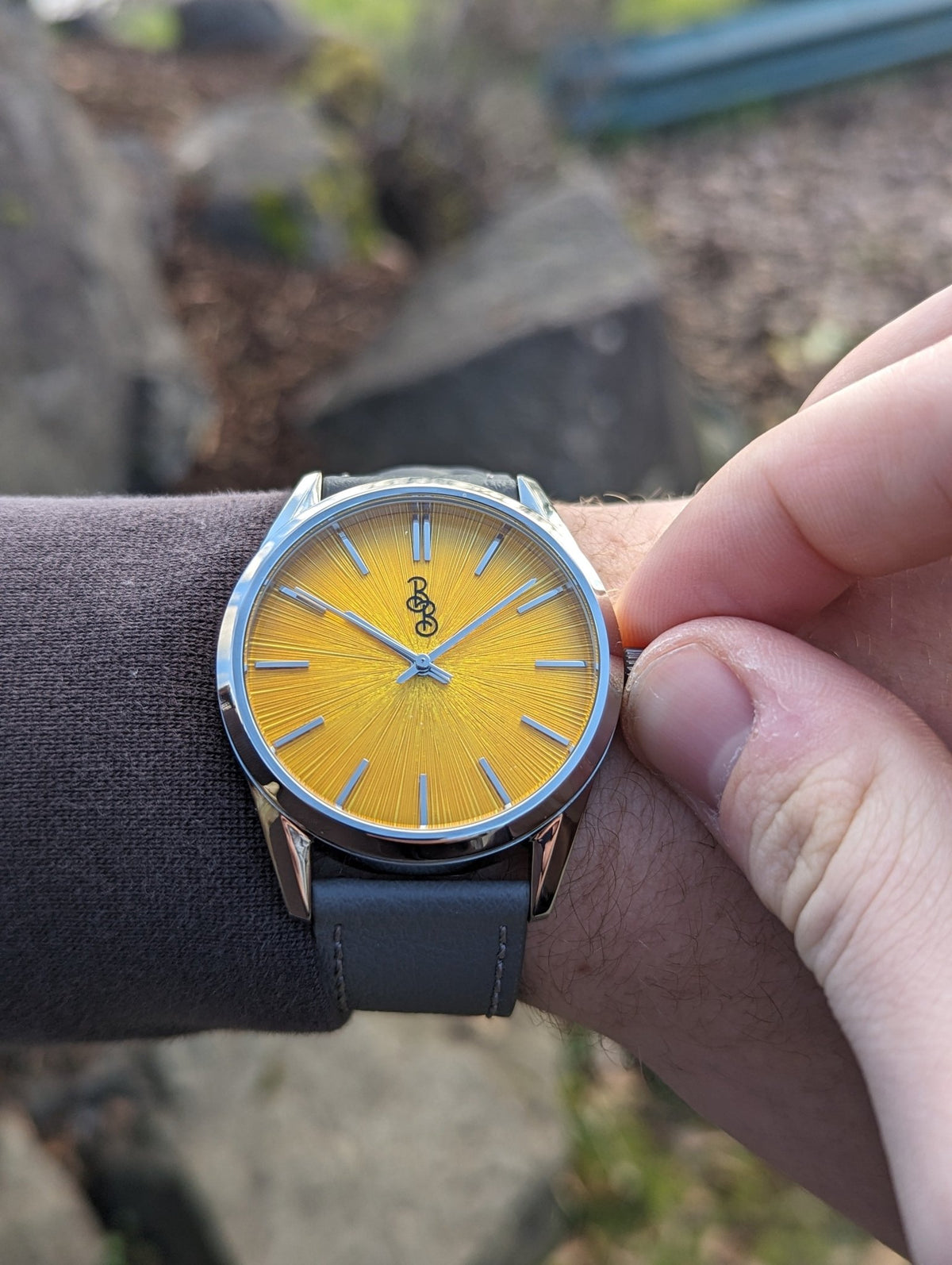 Yellow Sunburst Watch - SNOODBANGER customs