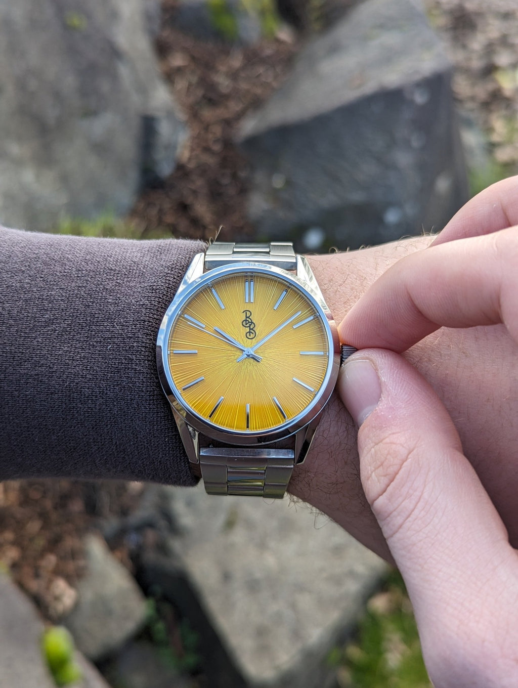 Yellow Sunburst Watch - SNOODBANGER customs