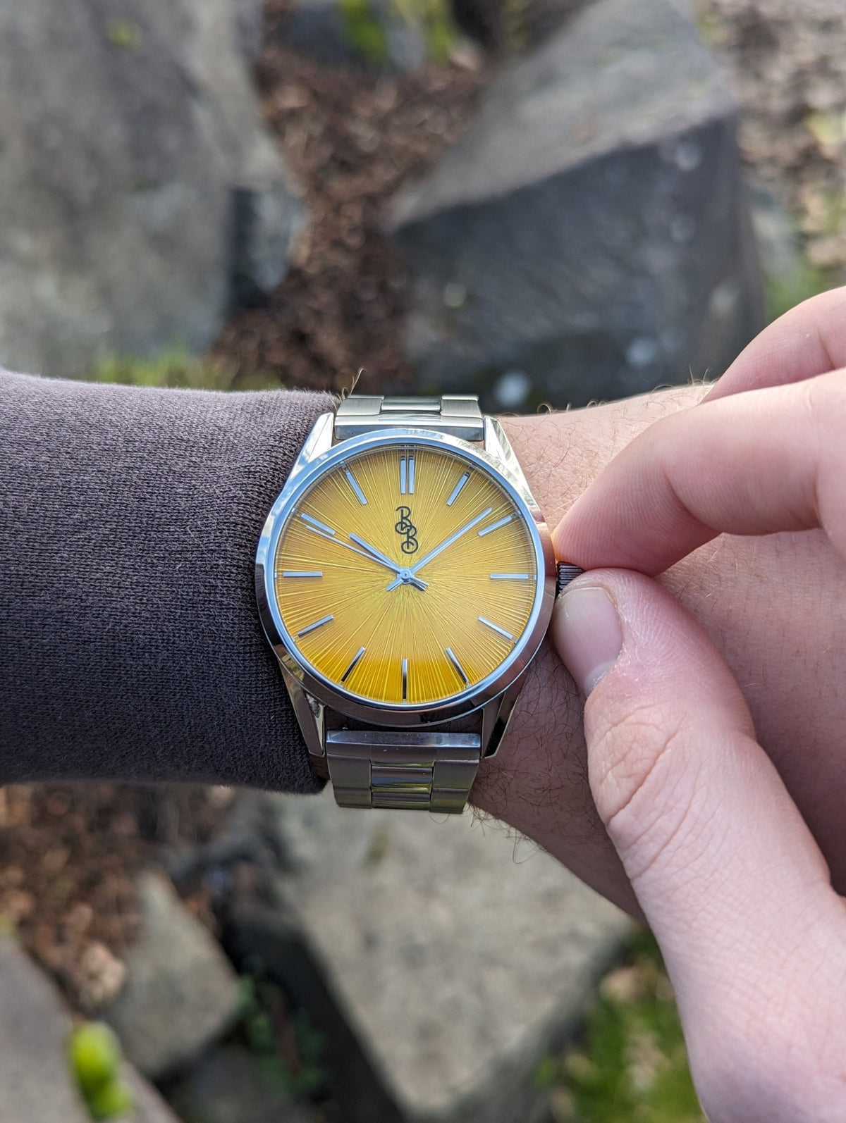 Yellow Sunburst Watch - SNOODBANGER customs