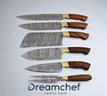 Zwilling Knife Sets – 13” Handmade Damascus Steel Chef Knife with Rosewood Handle & Leather Sheath - SNOODBANGER customs